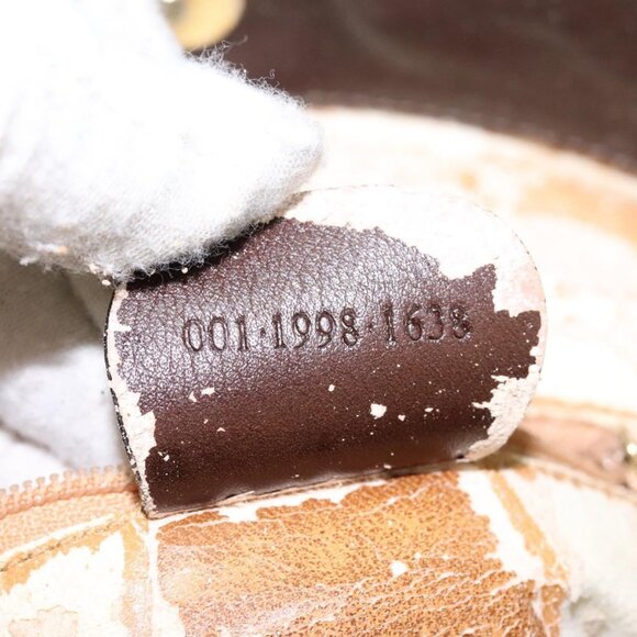 GUCCI Bamboo Hand Bag Leather 2way Brown Gold 001 1998 1638 Auth 111266 - Picture 10 of 15